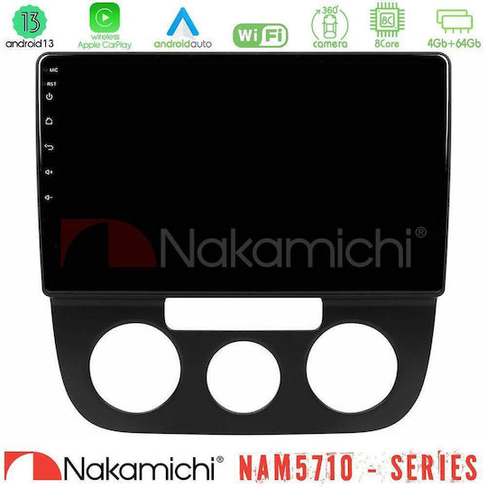 Nakamichi Car Audio System for Volkswagen Jetta 2005 2010 with A/C (Bluetooth/USB/WiFi/GPS/Apple CarPlay/Android Auto) with 10" Touch Screen