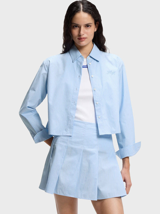 Hugo Γυναικείο Πουκάμισο Light Blue