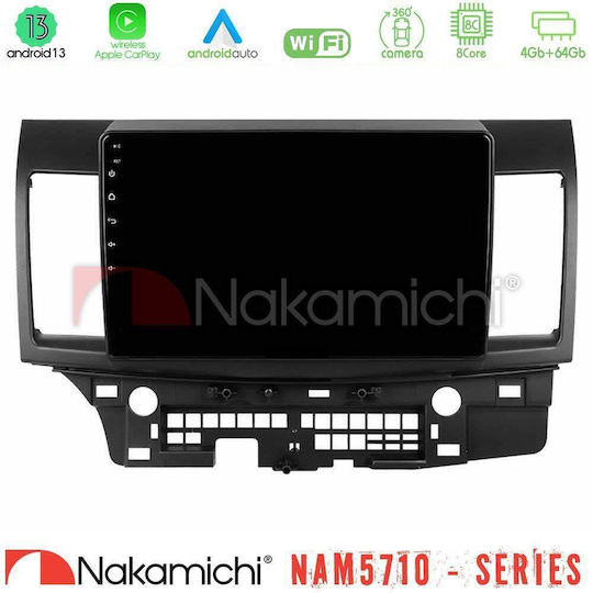 Nakamichi Car Audio System for Mitsubishi Lancer 2008 – 2015 Bluetooth USB WiFi GPS Apple CarPlay Android Auto with 10" Touch Screen