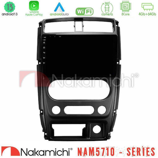 Nakamichi Ηχοσύστημα Αυτοκινήτου για Suzuki Jimny 2007-2017 (Bluetooth/USB/WiFi/GPS/Apple-Carplay/Android-Auto) με Οθόνη Αφής 9"