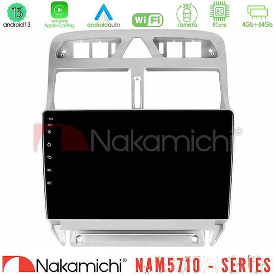 Nakamichi Ηχοσύστημα Αυτοκινήτου για Peugeot 307 2002-2008 (Bluetooth/USB/WiFi/GPS/Apple-Carplay/Android-Auto) με Οθόνη Αφής 9"