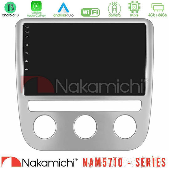 Nakamichi Auto-Audiosystem für Volkswagen Scirocco / Eos 2008-2014 Bluetooth USB Eingebautes Wi-Fi GPS Apple CarPlay Android Auto mit 9 Zoll Touchscreen