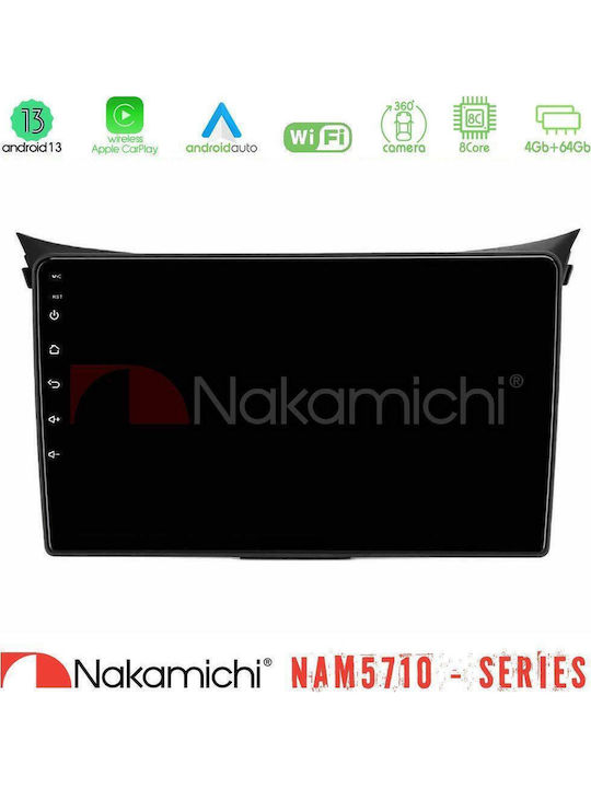 Nakamichi Car Audio System for Hyundai i30 2012-2017 Bluetooth USB WiFi GPS Apple CarPlay Android Auto CD with 9" Touch Screen