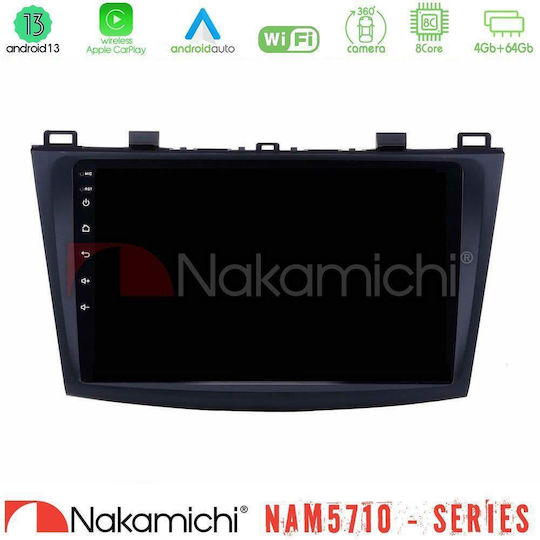Nakamichi Ηχοσύστημα Αυτοκινήτου για Mazda 3 2009-2014 (Bluetooth/USB/WiFi/GPS/Apple-Carplay/Android-Auto) με Οθόνη Αφής 9"