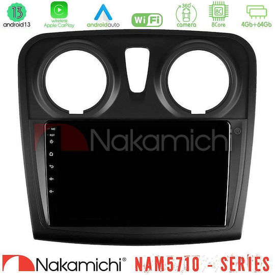 Nakamichi Ηχοσύστημα Αυτοκινήτου για Dacia Dokker 2014-2021 (Bluetooth/USB/WiFi/GPS/Apple-Carplay/Android-Auto) με Οθόνη Αφής 9"