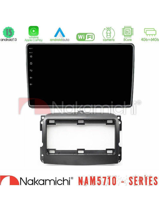 Nakamichi Car Audio System for Fiat 500L 2012-2018 Bluetooth USB WiFi GPS Apple CarPlay Android Auto with 10" Touch Screen