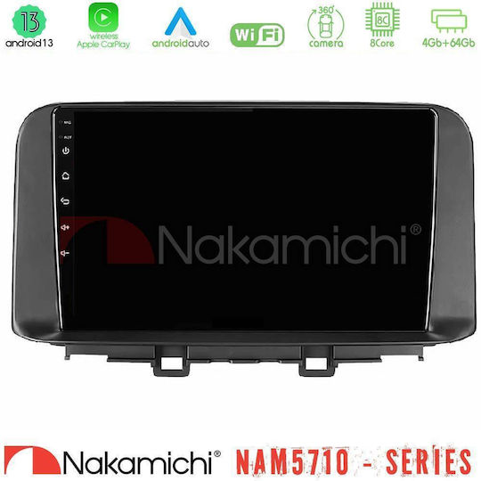Nakamichi Car Audio System for Hyundai Kona 2018-2023 Bluetooth USB WiFi GPS Apple CarPlay Android Auto with 10" Touch Screen