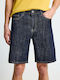 Men's Denim Shorts Slim Fit Blue