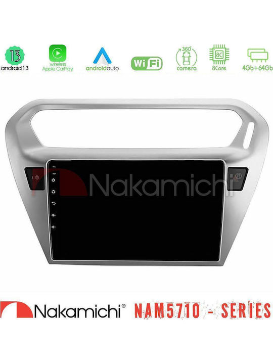 Nakamichi Car Audio System for Peugeot 301 Citroen C-Elysee 2012-2018 with Touch Screen 9" Bluetooth USB Wi-Fi GPS Apple CarPlay Android Auto