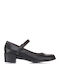 Pointed Toe Heels with Strap Black