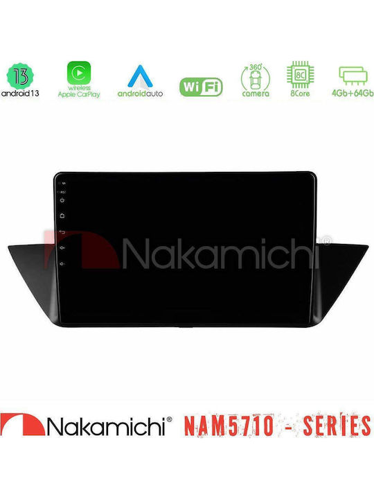 Nakamichi Car Audio System for BMW X1 (E84) 2009 – 2014 (Bluetooth/USB/WiFi/GPS/Apple CarPlay/Android Auto) with 10" Touch Screen