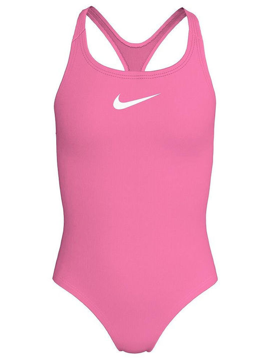 Nike Essential Racerback Παιδικό Μαγιό Ολόσωμο Ροζ