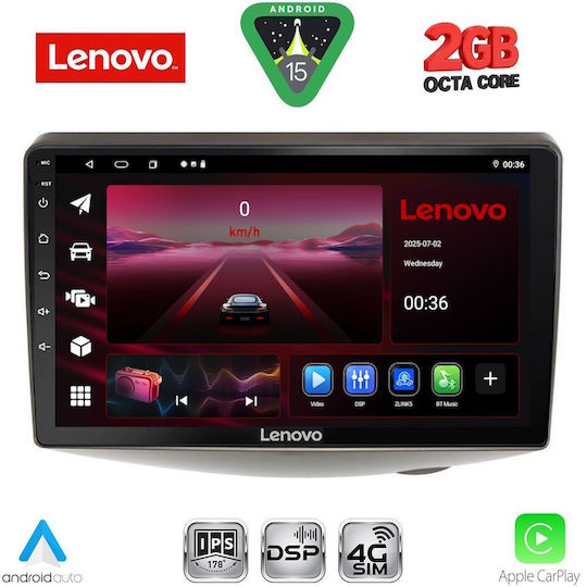 Lenovo Car Audio System for Toyota Yaris 1999-2006 (Bluetooth/USB/WiFi/GPS/Apple CarPlay/Android Auto) with 9" Touch Screen