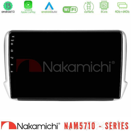 Nakamichi Ηχοσύστημα Αυτοκινήτου για Peugeot 208 / 2008 2008 (Bluetooth/USB/WiFi/GPS/Apple-Carplay/Android-Auto) με Οθόνη Αφής 10"