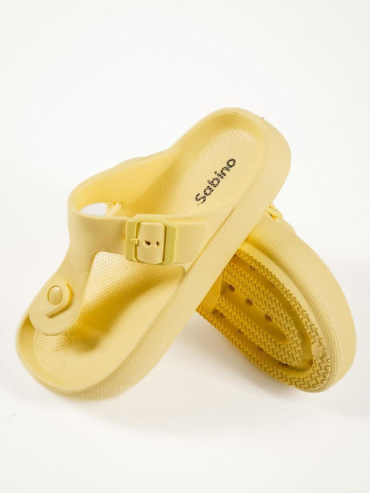 Sabino Flip Flops In Yellow Colour