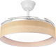 Eurolamp Ceiling Fan 106cm With White Light Fixture
