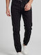 Men's Elastic Jeans Pants with Regular Fit Black