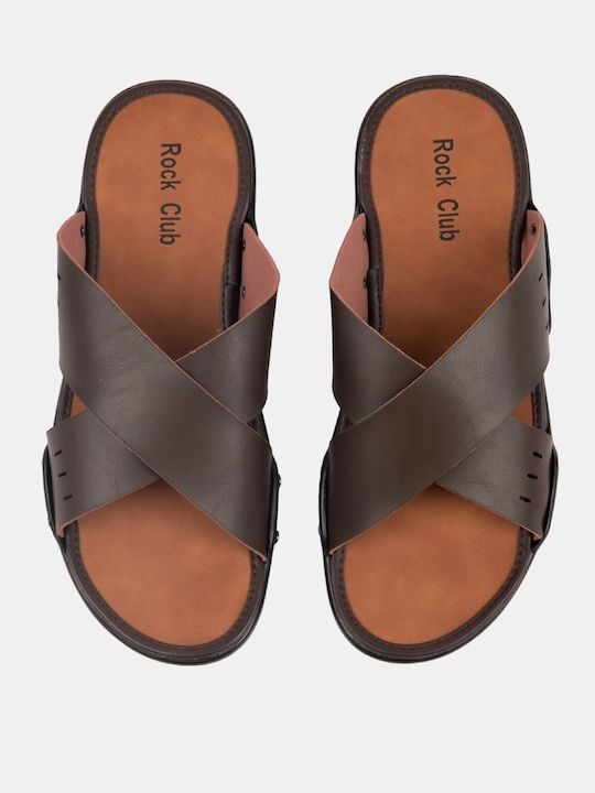 Rock Club Men's Sandals in Brown Colour