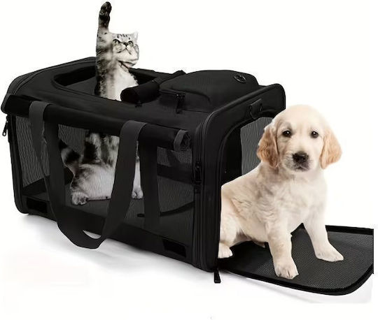 Denik Pets Τσάντα Χειρός για Μεταφορά Σκύλου Μαύρη Μ46xΠ30xΥ30εκ.