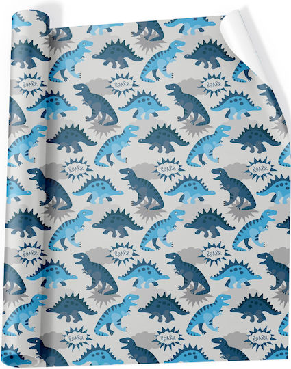 Ancor Hârtie De Împachetat Pentru Cadou Cu Tematică Dinozauri 70 Cm