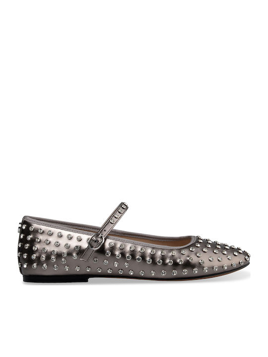 Women's Ballerina Shoes in Silver Colour