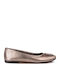Damen Ballerinas aus Leder in Grau Farbe