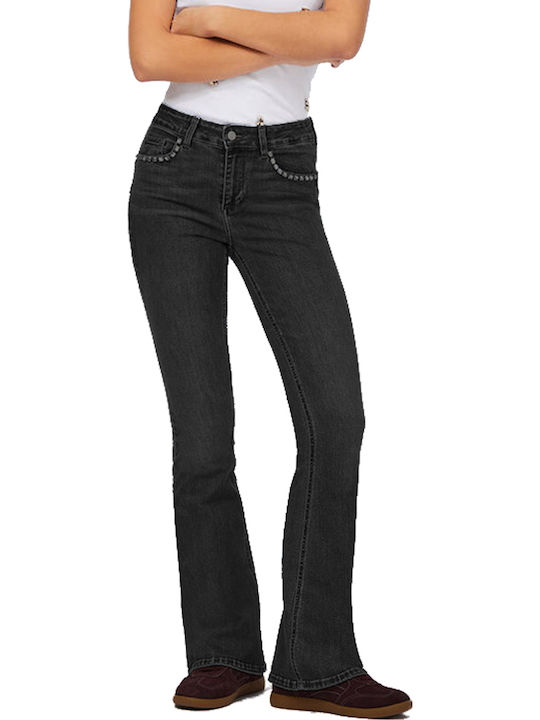 Women's Flared Gray Jean Pants