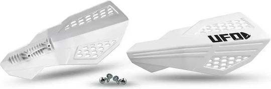 UFO Protective Motorcycle Handguards in White Color
