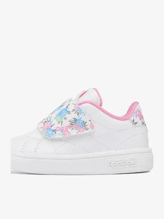 Reebok Court Kids Sneakers Anatomic with Hoop & Loop Closure White Reebok Court Kids Sneakers Anatomic with Hoop & Loop Closure White