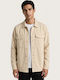 Herrenhemden Langärmeliges Overshirt Beiges GBE1635H-Beige