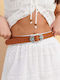 Leather Women's Belt Brown