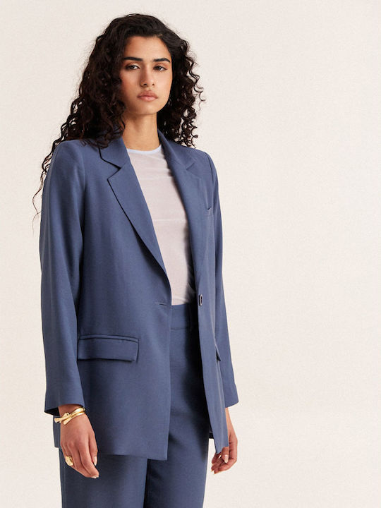 Enzzo Langes Damen Blazer Indigo
