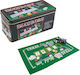 Set Set 200 Pokerchips in Metallische Box mit 2 Pokerchips und Filz