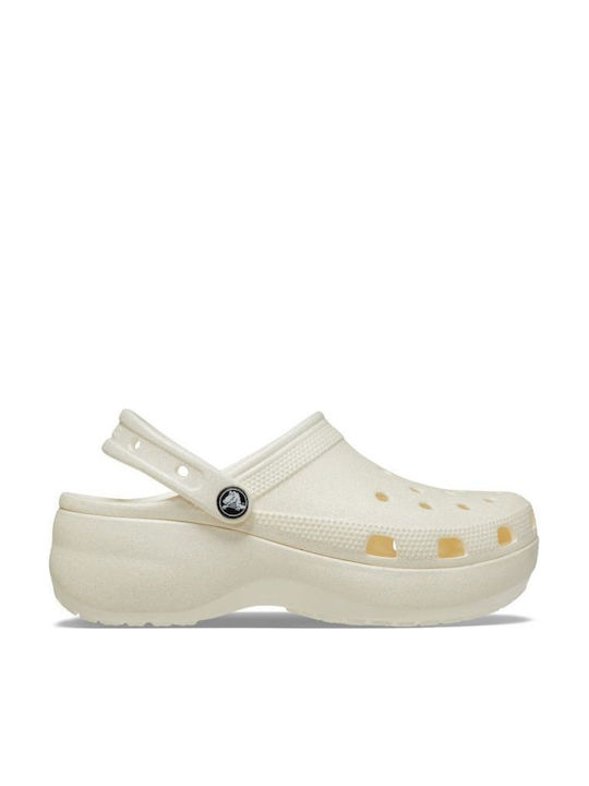 Crocs Classic Platform Glitter Γυναικεία Σαμπό ...