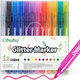 Ohuhu Dazzle Zeichenstifte Zeichnung mit Glitzer Set 12 Farben