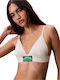 Women's Sports Bra White with Lining & Removable Padding
