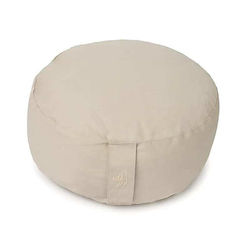 Meditation Cushion Beige Organic Cotton 33x17cm