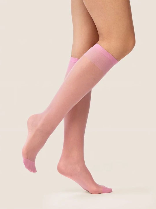 Women's Pantyhose 15 Den with Stitch Pink