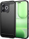 Techsuit Карбонова Задна Корица Силикон Черен Honor 600 Lite