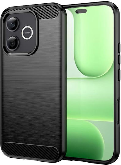 Techsuit Карбонова Задна Корица Силикон Черен Honor 600 Lite