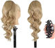 Postiche Ponytail Synthetic Hair Kanekalon High Quality Clamper Loose Curl Dark Blonde #k16 50cm