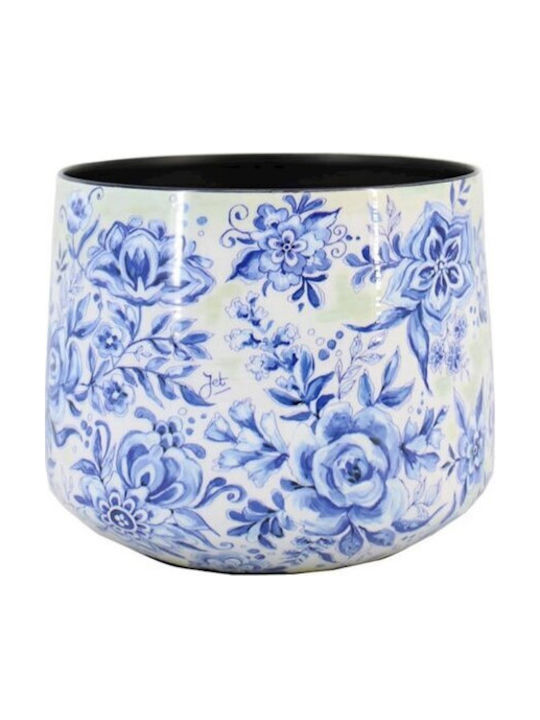 ED Collection Κασπώ Μεταλλικό Γαλάζιο με Βάση 19.4x16.3εκ.