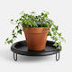 Ceramic Pot Plate Black 33x33cm OBROGARDEN1