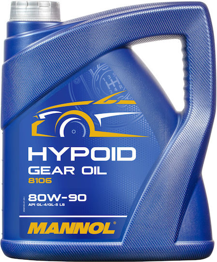 Mannol Hypoid Βαλβολίνη Αυτοκινήτου για Χειροκίνητο Κιβώτιο Ταχυτήτων & Διαφορικό 80W-90 4lt