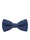 Men's Blue Linen Bow Tie