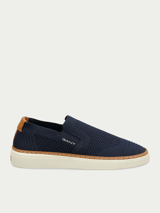 San Prep Canvas Men's Slip-Ons Blue