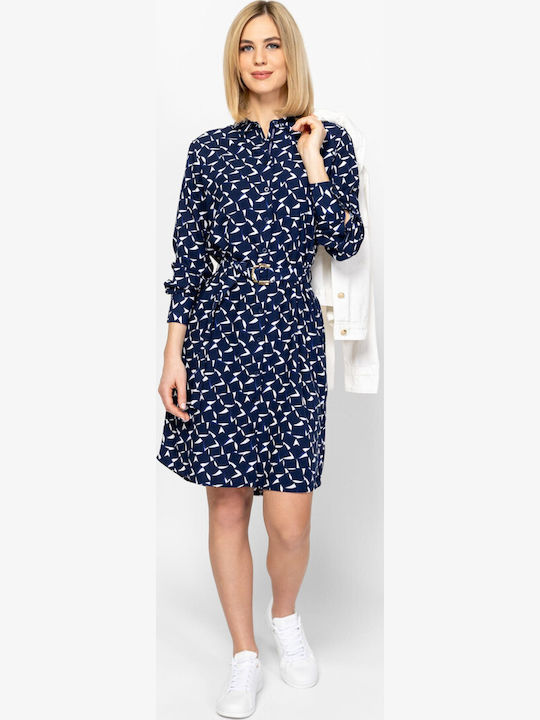 Mini Σεμιζιέ Φόρεμα Navy