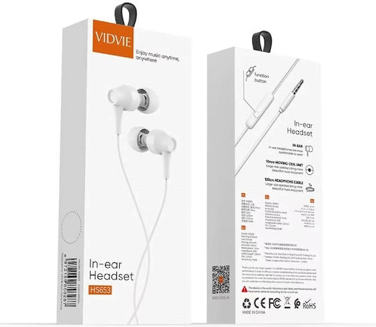 Vidvie In-ear Handsfree Earphones with 3.5mm Plug White