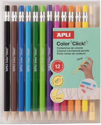 Apli Σετ 12 Χρωματιστα Μηχανικα Μολυβια Color Click 20546