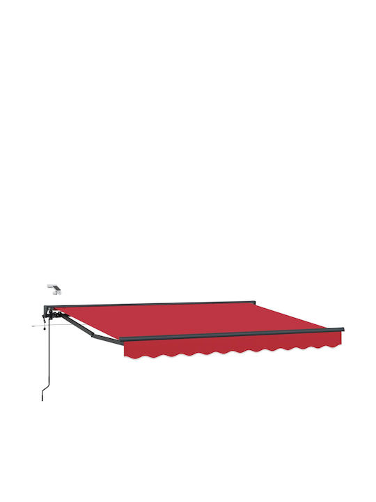vidaXL Cort Terasă Roșu 3x2.5m